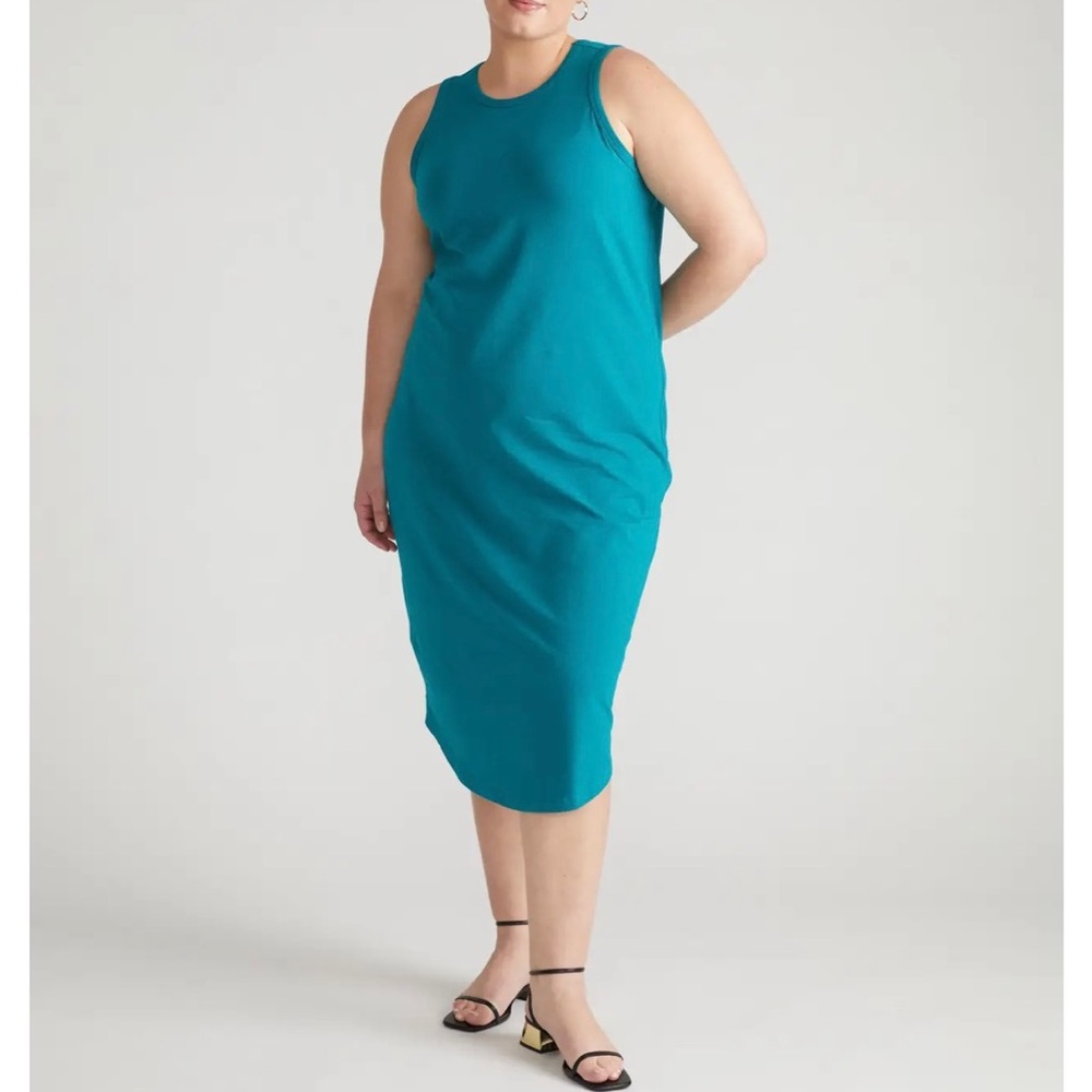 Universal Standard Cai High Neck Sleeveless Tank Dress Pima Cotton Plus Size XL